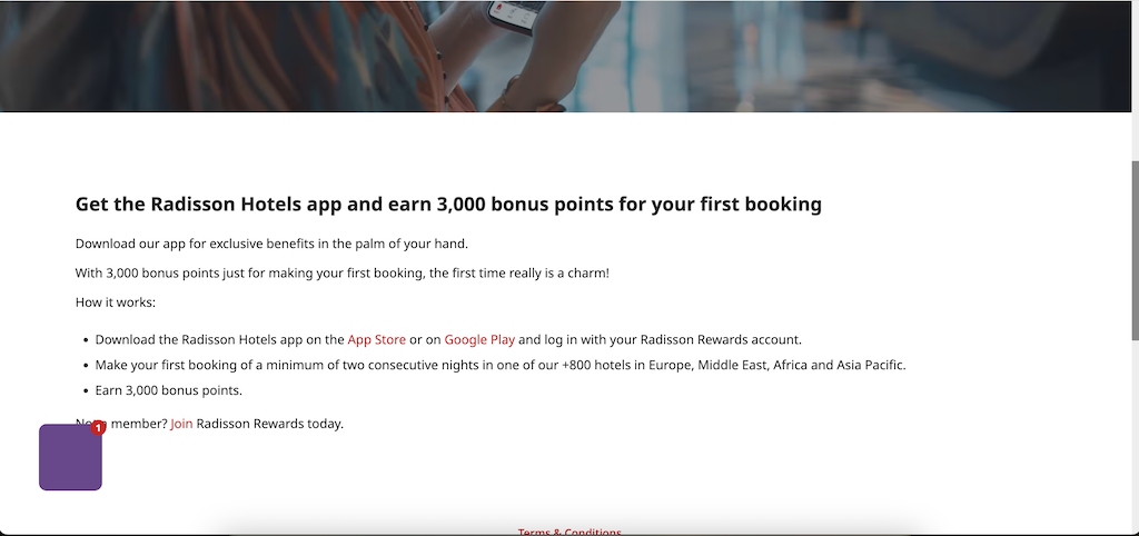 Radisson App discount
