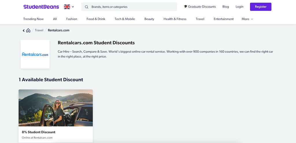 RentalCars StudentDiscount