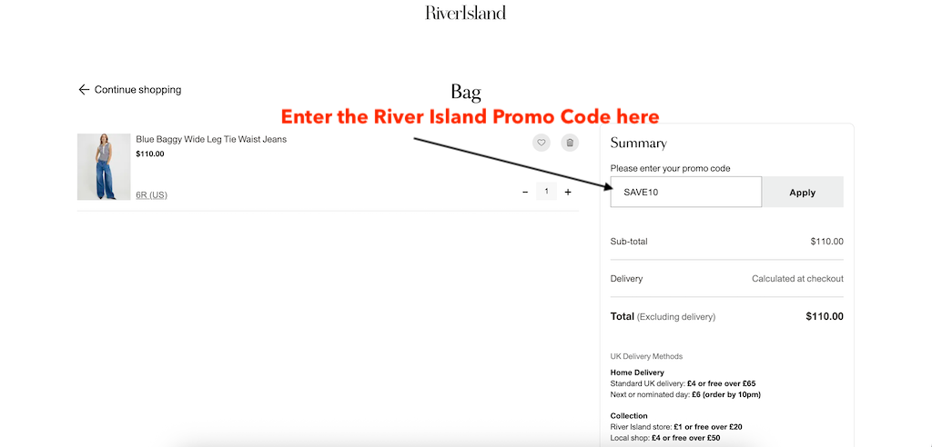 How to Add a River Island Coupon Code