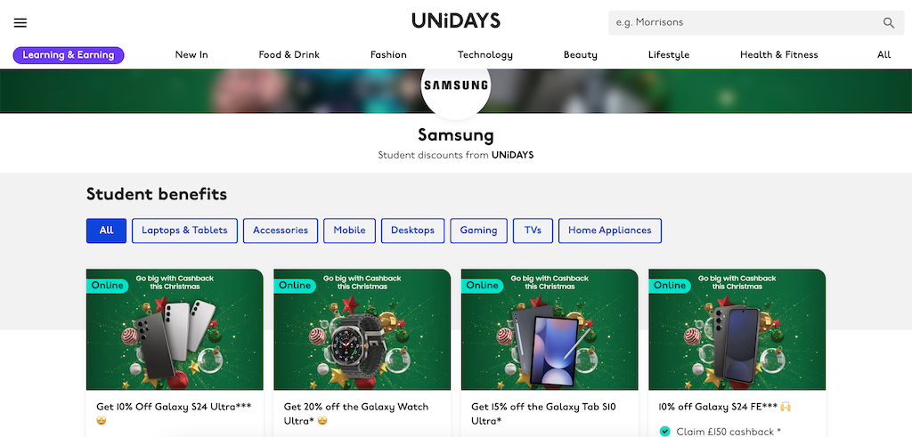 Študentská zľava Samsung