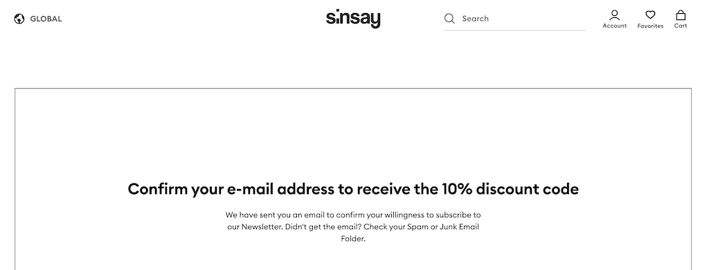 Sinsay NewsletterAtlaide