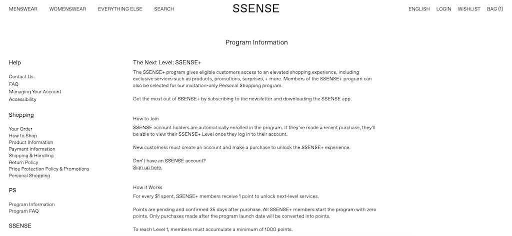 Ssense PlusProgram