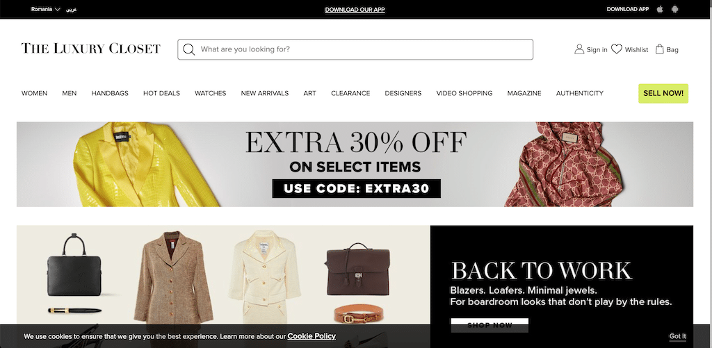 The luxury closet coupon code