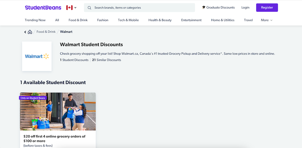 Walmart studentrabatt