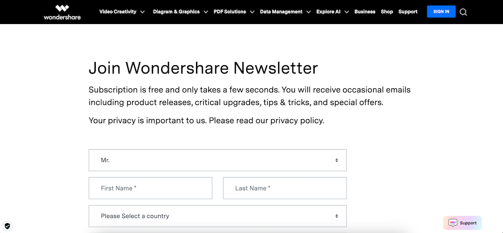 Бюлетин на Wondershare