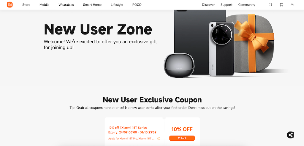 Xiaomi pirmā pasūtījuma atlaide