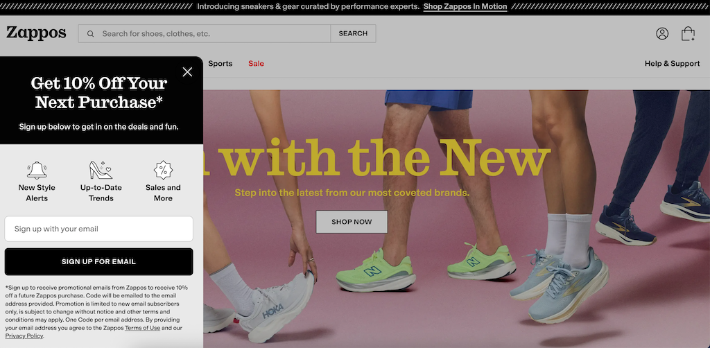 Zappos first order discount