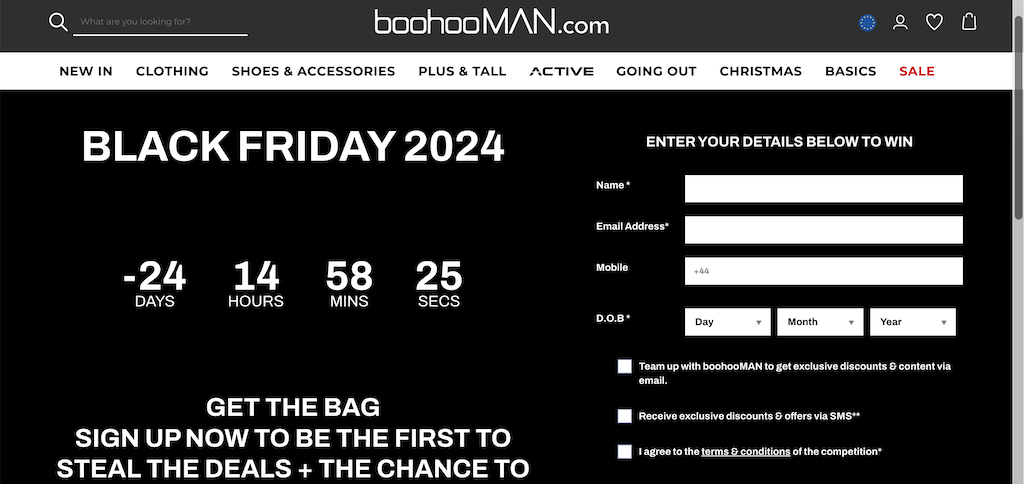 boohooMAN BlackFriday