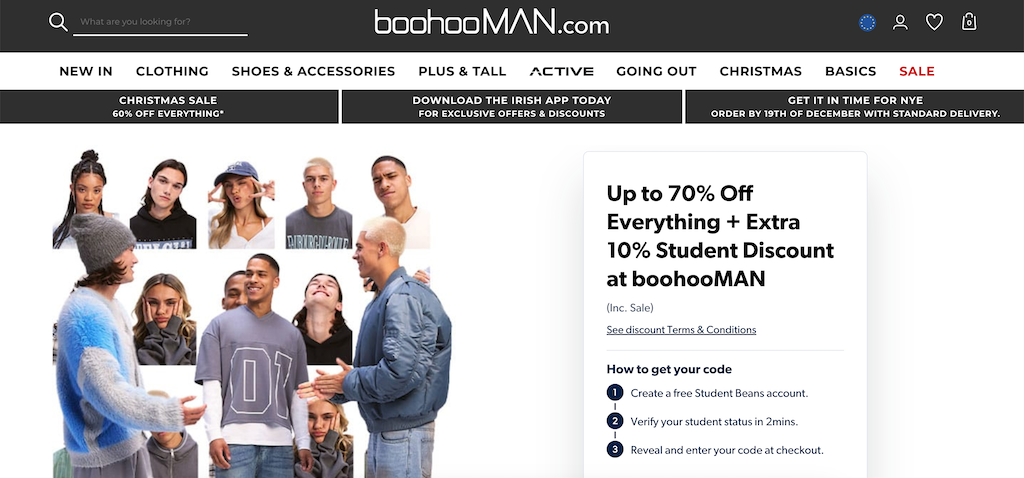 boohooMAN StudentDiscount