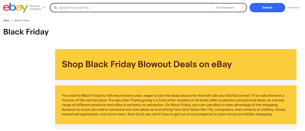 eBay BlackFriday